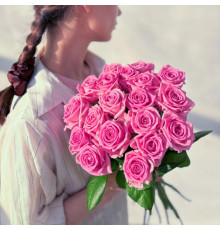 Розовая Роза 19 шт