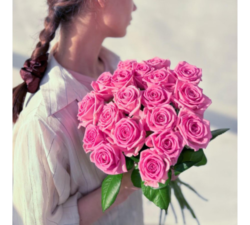 Розовая Роза 19 шт