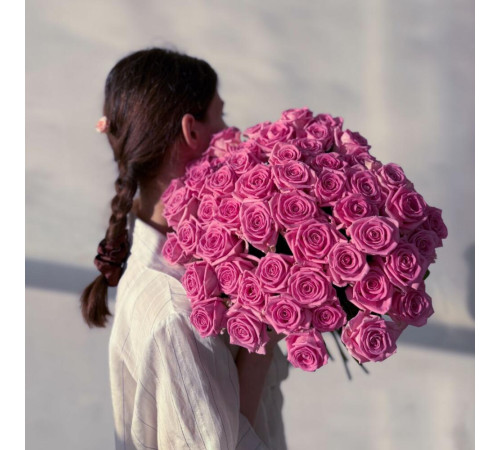 Розовая Роза 51 шт